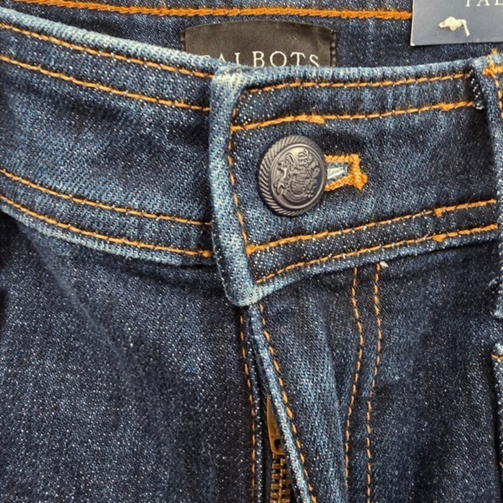 NEW Talbots Flare Jeans High Waist Dark Wash Denim Front Pockets Size‎ 2 - Picture 5 of 11